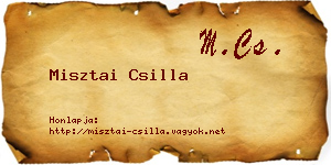 Misztai Csilla névjegykártya